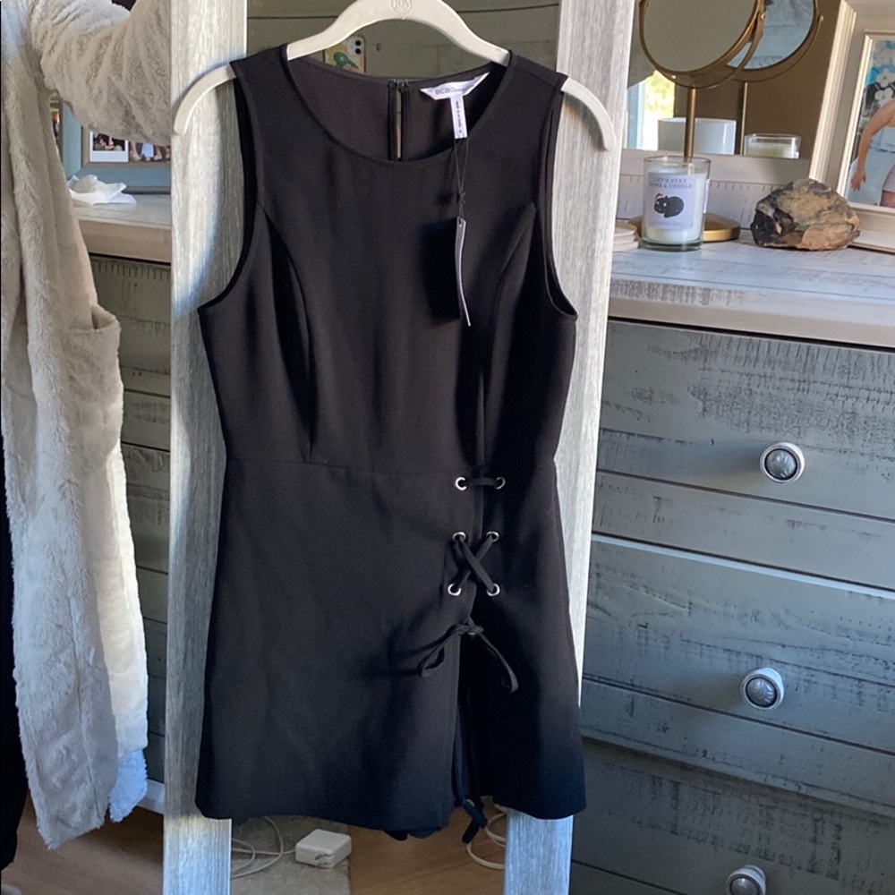 Lace up detail BCBG romper